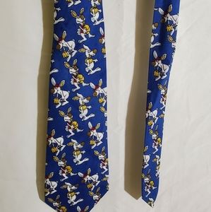 Men's Neck Tie Bunny Baseball